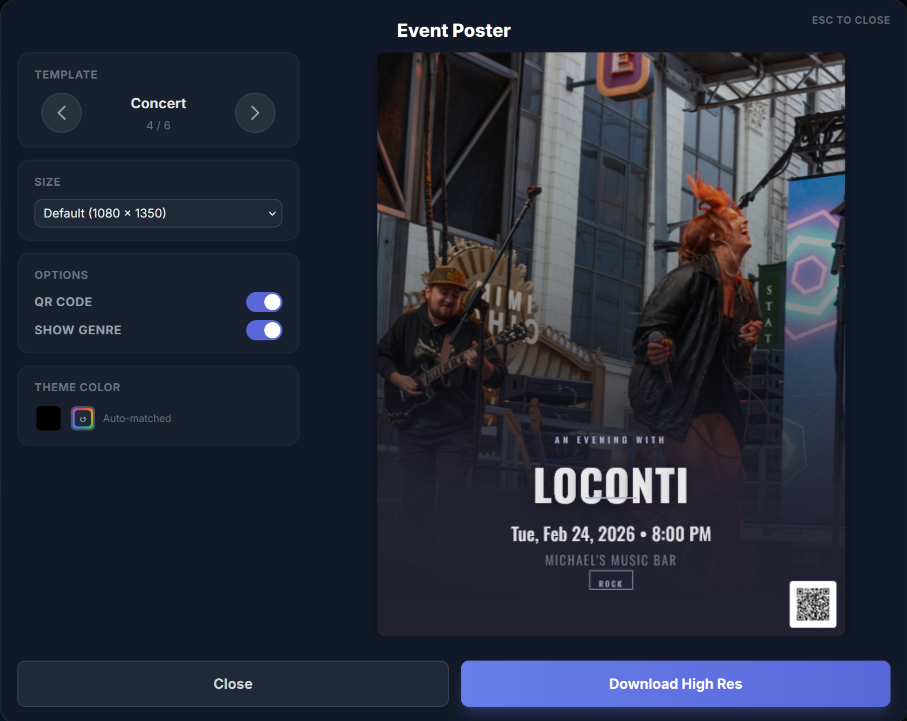 OnTonite — Generated Concert Poster